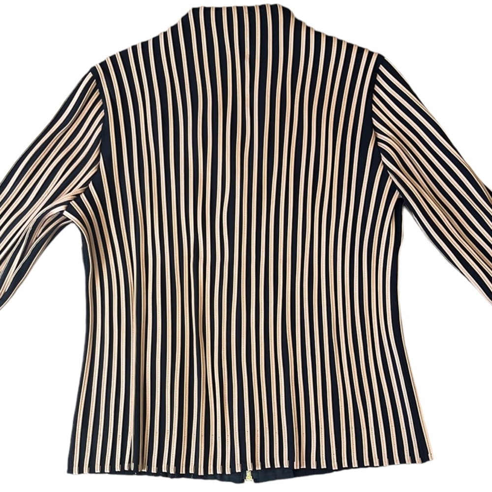 Chico's Brown and White Striped Top - Picture 9 of 11